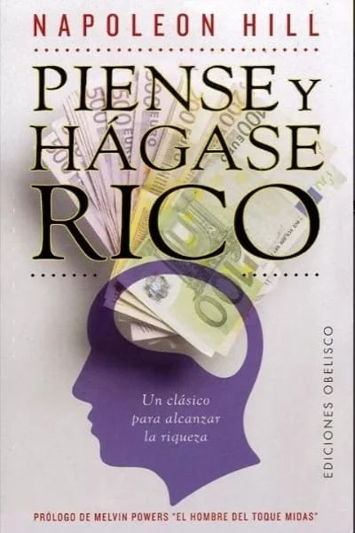 Piense y hágase rico, tapa de libro, inversiones, Napoleon Hill